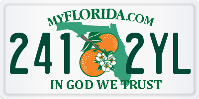 FL license plate 2412YL