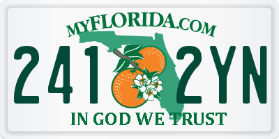 FL license plate 2412YN