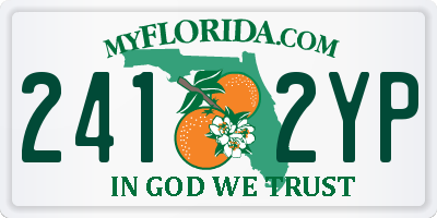 FL license plate 2412YP