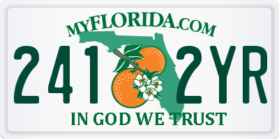 FL license plate 2412YR