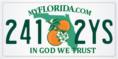 FL license plate 2412YS