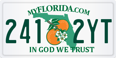 FL license plate 2412YT