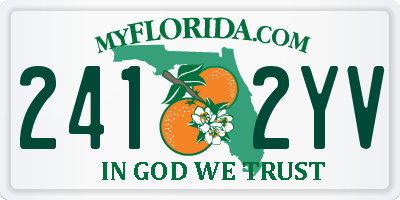 FL license plate 2412YV