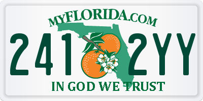 FL license plate 2412YY