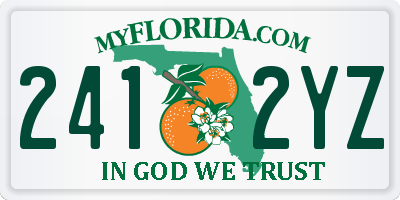 FL license plate 2412YZ
