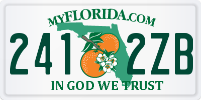 FL license plate 2412ZB