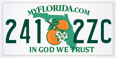 FL license plate 2412ZC