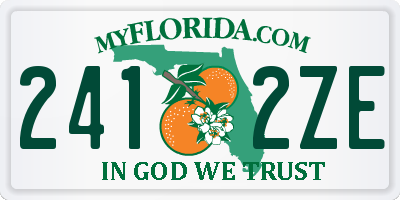 FL license plate 2412ZE