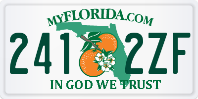 FL license plate 2412ZF