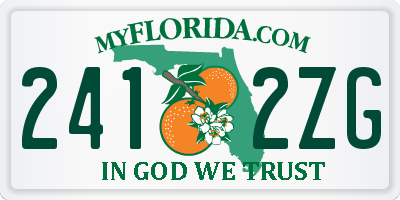 FL license plate 2412ZG