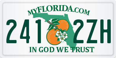 FL license plate 2412ZH