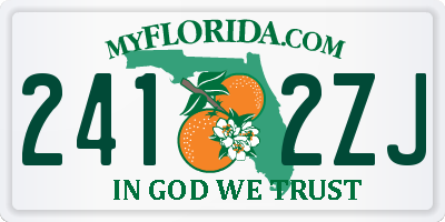 FL license plate 2412ZJ