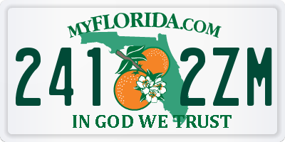 FL license plate 2412ZM