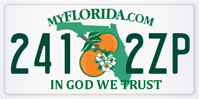 FL license plate 2412ZP