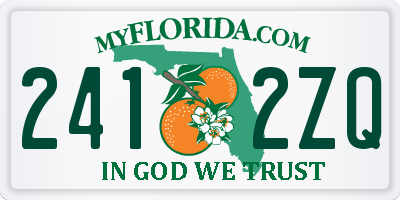 FL license plate 2412ZQ