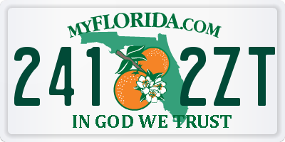 FL license plate 2412ZT
