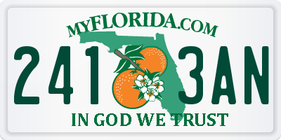 FL license plate 2413AN