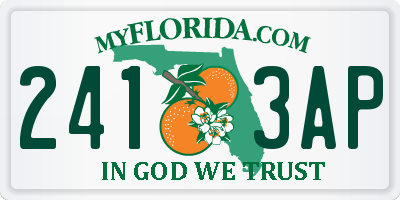 FL license plate 2413AP
