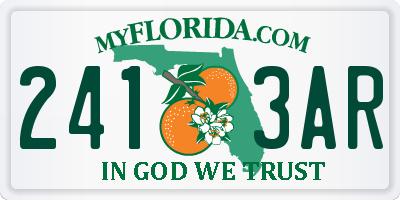 FL license plate 2413AR