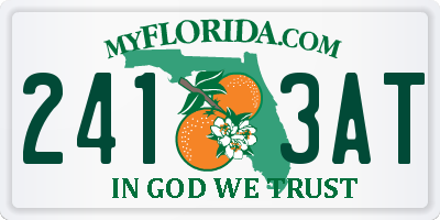 FL license plate 2413AT