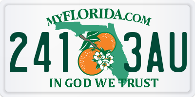 FL license plate 2413AU
