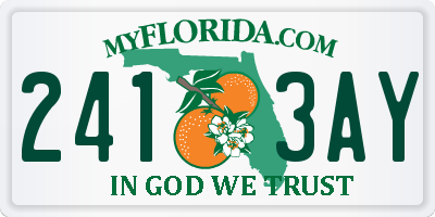 FL license plate 2413AY
