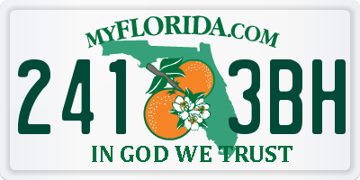 FL license plate 2413BH