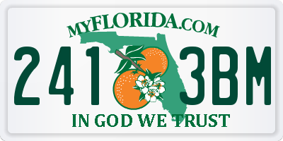 FL license plate 2413BM