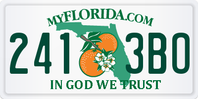 FL license plate 2413BO