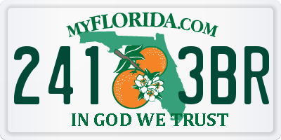 FL license plate 2413BR