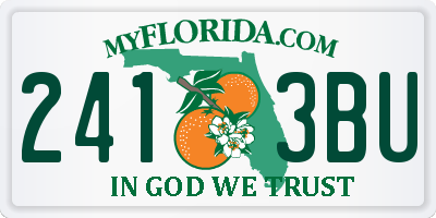 FL license plate 2413BU