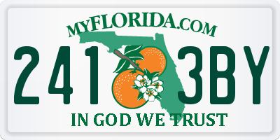 FL license plate 2413BY