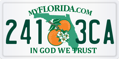 FL license plate 2413CA