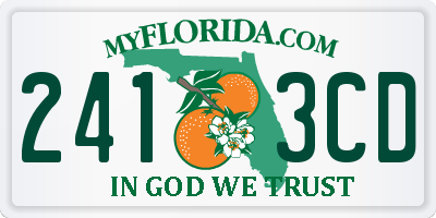 FL license plate 2413CD