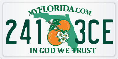 FL license plate 2413CE