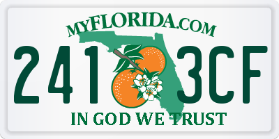 FL license plate 2413CF