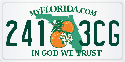 FL license plate 2413CG