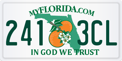 FL license plate 2413CL