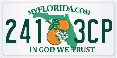 FL license plate 2413CP