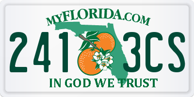 FL license plate 2413CS