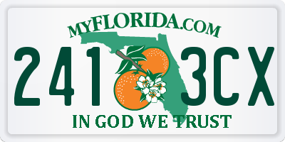 FL license plate 2413CX