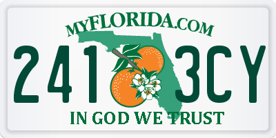 FL license plate 2413CY