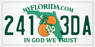 FL license plate 2413DA