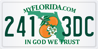 FL license plate 2413DC