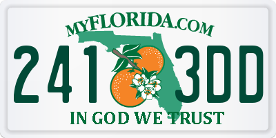 FL license plate 2413DD