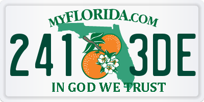 FL license plate 2413DE