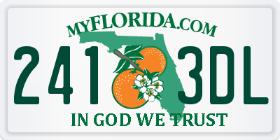 FL license plate 2413DL