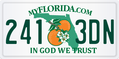 FL license plate 2413DN