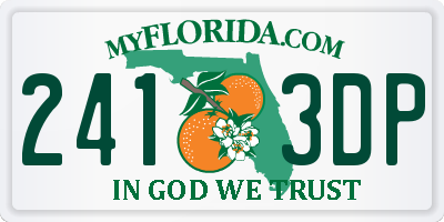 FL license plate 2413DP