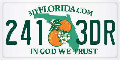 FL license plate 2413DR